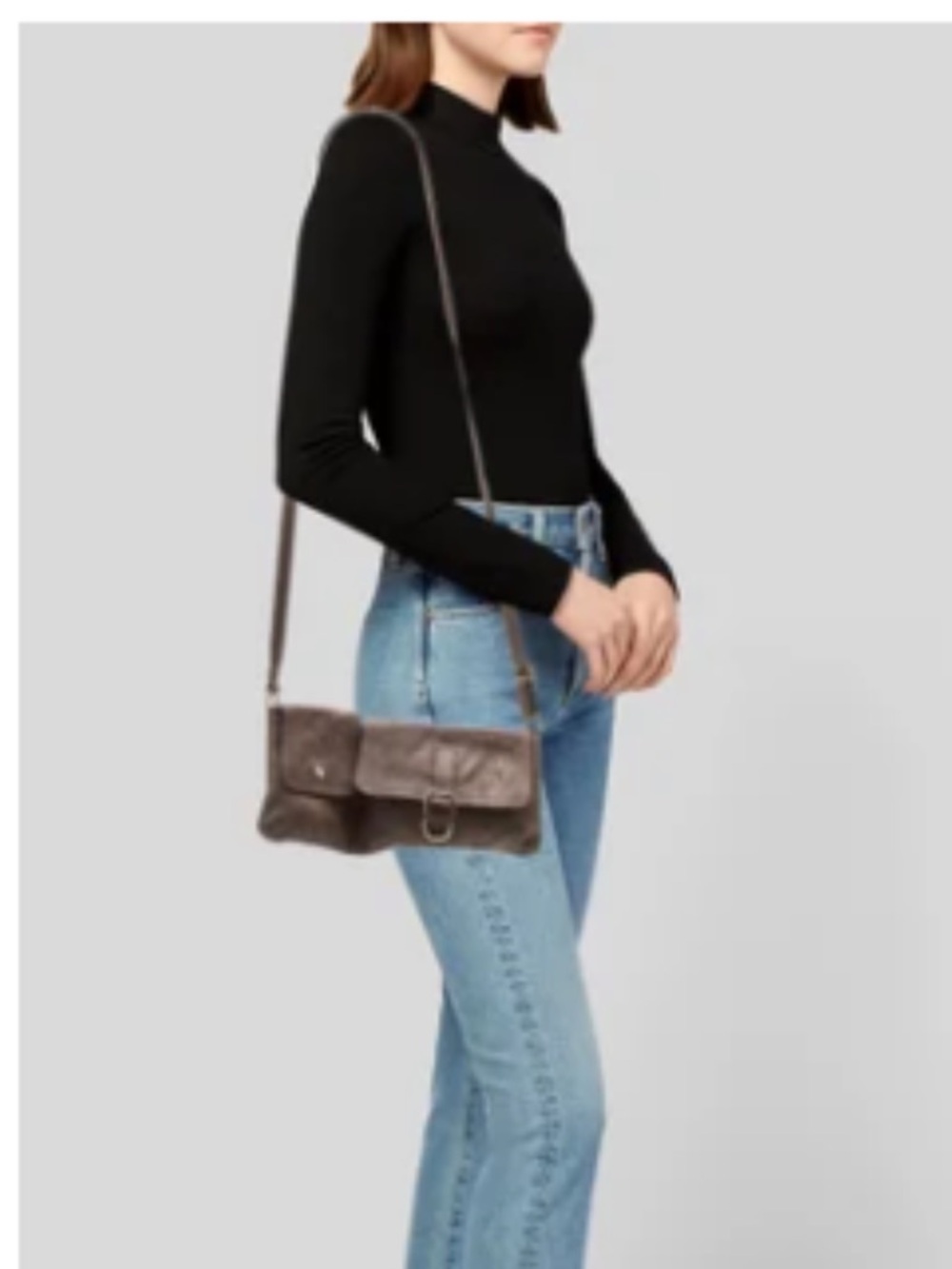 Brunello Cucinelli Brown Leather Crossbody Bag